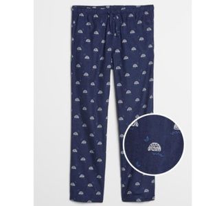 GAP Factory Blue PJ Igloo Pants In Flannel Twill Size Small